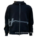 Custom Print Logo Cotton Zip Up Oversized Hoodie